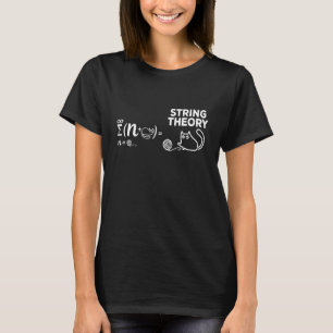 String Theory Equation Cat  Physics Enthusiast Sci T-Shirt