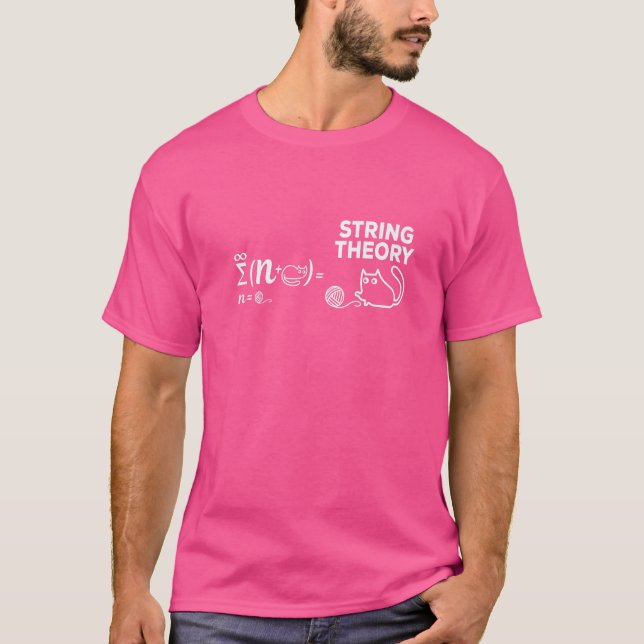 String Theory Equation Cat  Physics Enthusiast Sci T-Shirt (Front)