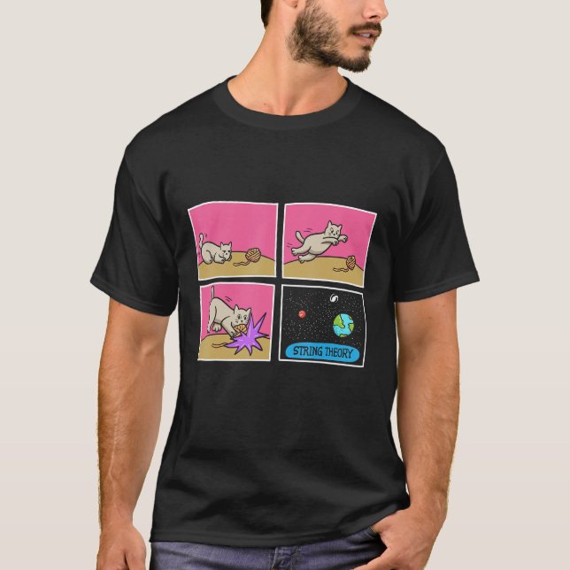 String Theory Physicist Science  Cat Owner Physics T-Shirt (Front)