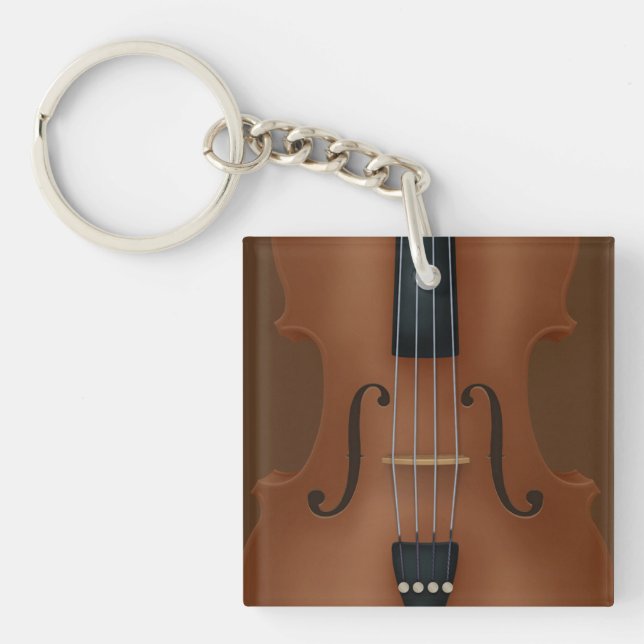 Stringed Instrument Cello Violin Viola Detail Key Ring (Front)