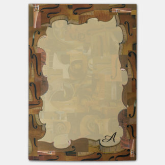 Stringed Instrument Woven Frame Custom Initial Post-it Notes