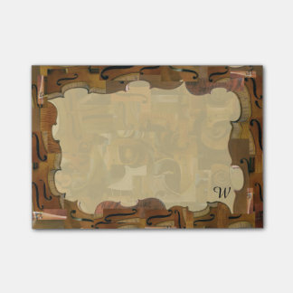 Stringed Instrument Woven Frame Custom Initial Post-it Notes