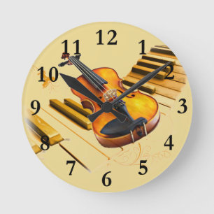 Strings and Keys_ Round Clock