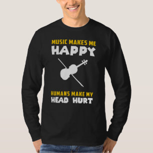 Strings of Joy: Embrace Violin Melodies Amidst Hum T-Shirt