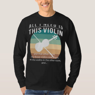 Strings of Laughter: Showcase Your Violin Passion T-Shirt