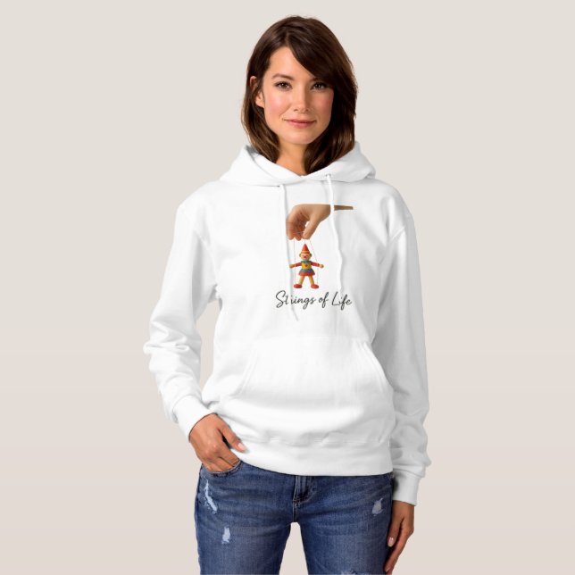 Strings of Life | Puppet Circus Sticker Hoodie (Front Full)