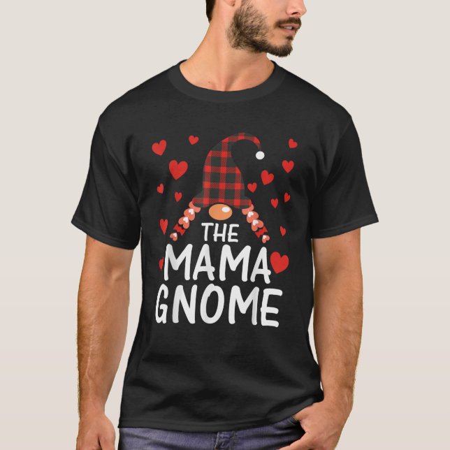 Strings of Lights Wrapped Mama Gnomes Novelty  T-Shirt (Front)