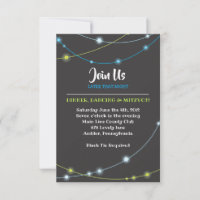 STRINGS OF STAR Bar Bar Mitzvah Reception Card