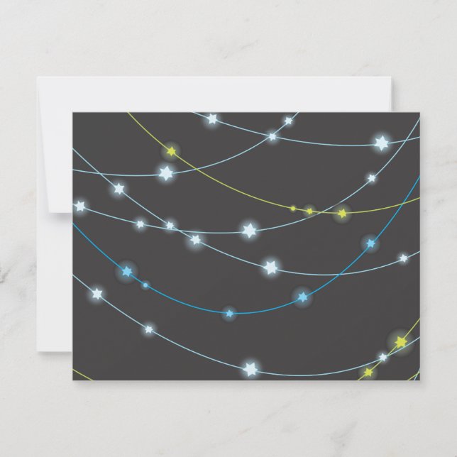 STRINGS OF STARS Bar Bar Mitzvah Reply Card (Front)
