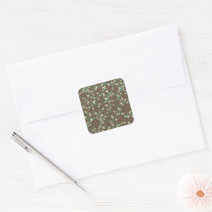 Stringy Flowers Square Sticker