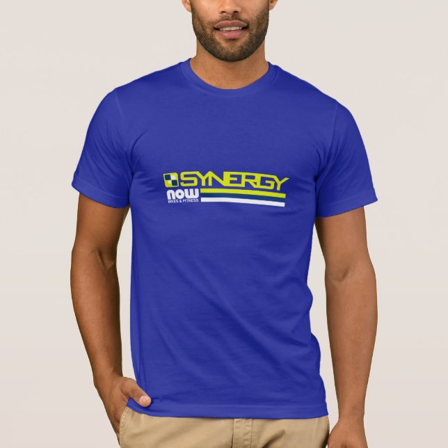 Strip on Blue Medium T-Shirt (Front)