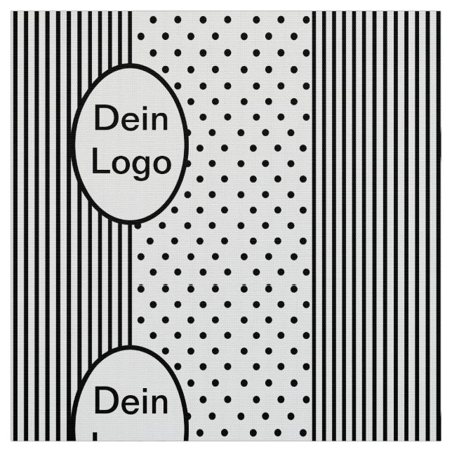 Strip Points Medaillon for own logo Initial Fabric (Swatch)