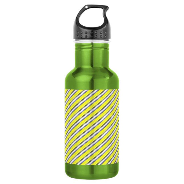 Stripe2 yellow 532 ml water bottle (Front)