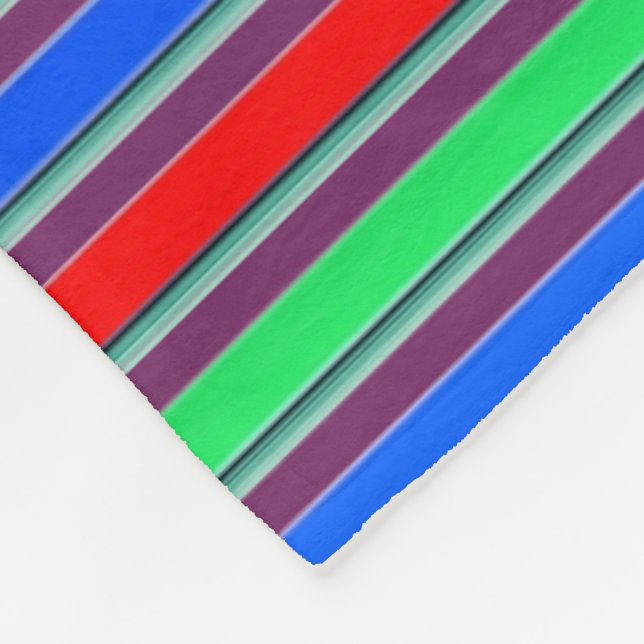 Stripe 3 Neg Change the Colour Fleece Blanket (Corner)