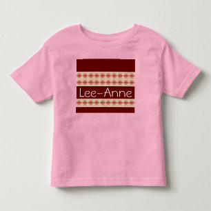 Stripe Accented Floral Pattern Toddler T-Shirt