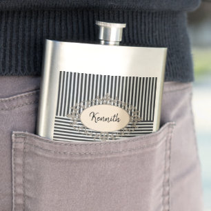 Stripe Black Flask