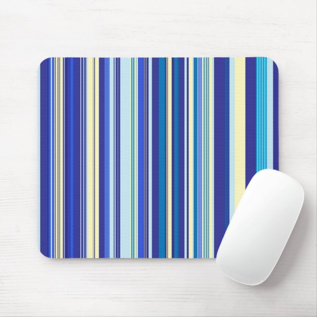Stripe Blue  Mouse Pad! Pad (With Mouse)