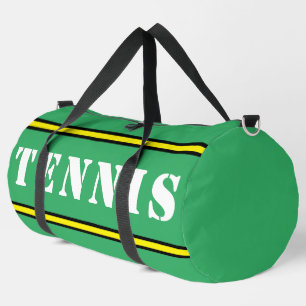 Stripe Bold Tennis Letters Duffle Bag