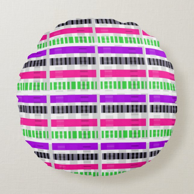 Stripe & Check 2014 Round Cushion (Front)