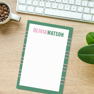 Stripe Custom Teacher Stationery Appreciation Gift Post-it Notes