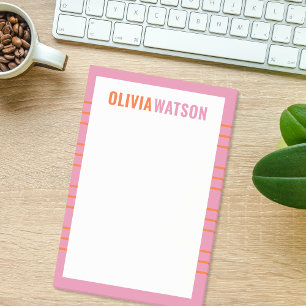 Stripe Custom Teacher Stationery Appreciation Gift Post-it Notes