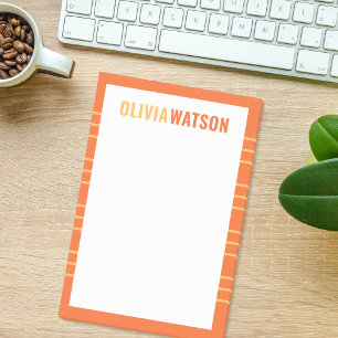 Stripe Custom Teacher Stationery Appreciation Gift Post-it Notes