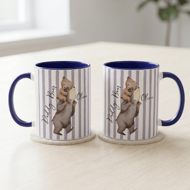 Stripe Daddy Bear Father's Day Gift For Dad Mug (Creator Uploaded)