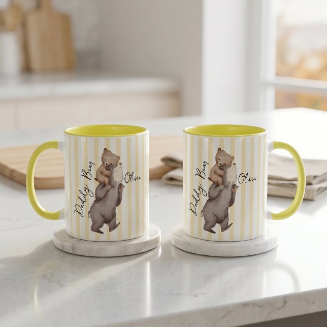 Stripe Daddy Bear Father's Day Gift For Dad Mug (Creator Uploaded)