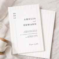 Stripe Elegant Typography Modern Minimal Wedding