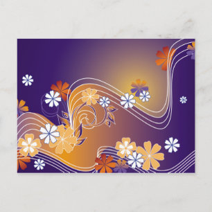 stripe floral card