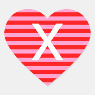 Stripe Heart Sticker