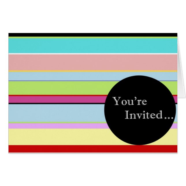 Stripe Invitation (Front Horizontal)