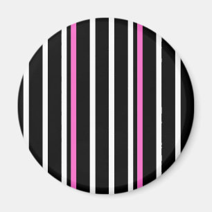 Stripe magnet - black/pink