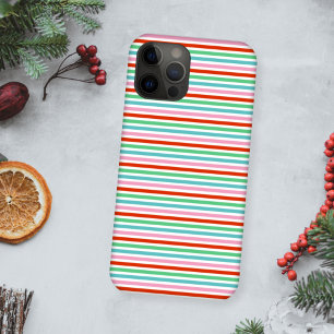 Stripe Pattern   Modern Colorful Christmas Cheer iPhone 16 Pro Case