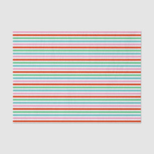 Stripe Pattern   Modern Colourful Christmas Cheer Tissue Paper