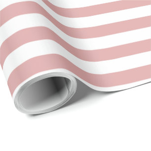 Stripe Pattern Pastel Pink Wrapping Paper
