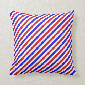 STRIPE PATTERN PILLOW, Red White & Blue Cushion