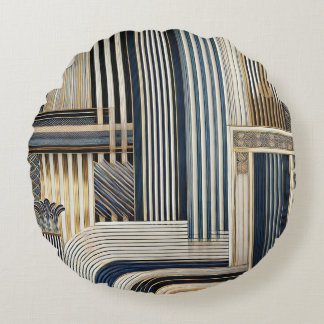 Stripe Patterns Round Cushion
