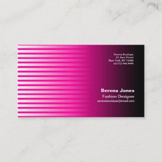 Stripe Pink Business Card