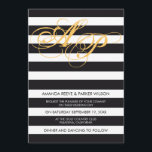 Stripe wedding invitation template black and white<br><div class="desc">Modern,  nautical,  chic custom invite. You can easily change the colour of initials by clicking on "customise it" button. Find matching stationery and more otpions in our shop: http://www.zazzle.co.uk/designbyredline/gifts?cg=196521080171907543</div>