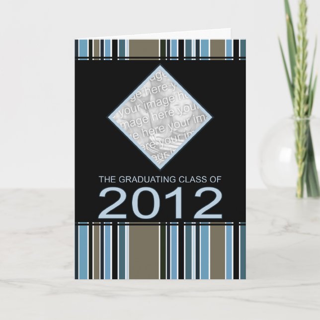striped 2012 graduation announcement (Front)