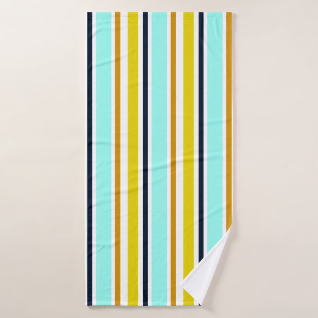 Striped abstract background with color stripes. Vi Bath Towel (Bath Towel)