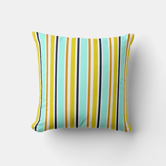 Striped abstract background with color stripes. Vi Cushion (Front)