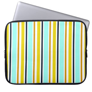 Striped abstract background with colour stripes. V Laptop Sleeve