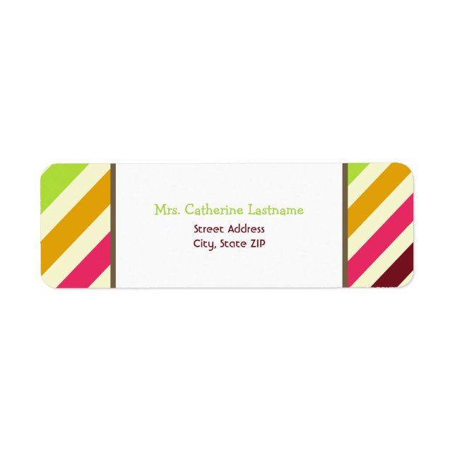 Striped Address Label (Front)