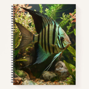 Striped altum angelfish notebook