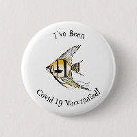 Striped angelfish cartoon illustration