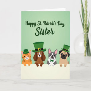 Striped Animals Holiday Card