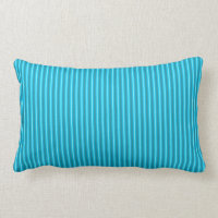 Striped Aqua Blue > Patterned Throw Pillows