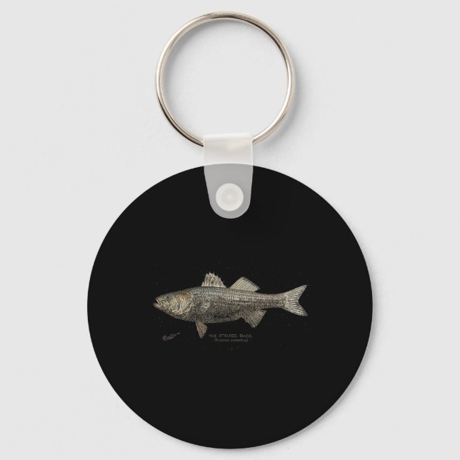 Striped B Fishing  Key Ring (Front)
